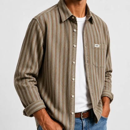 Aldren Striped Organic Cotton Shirt