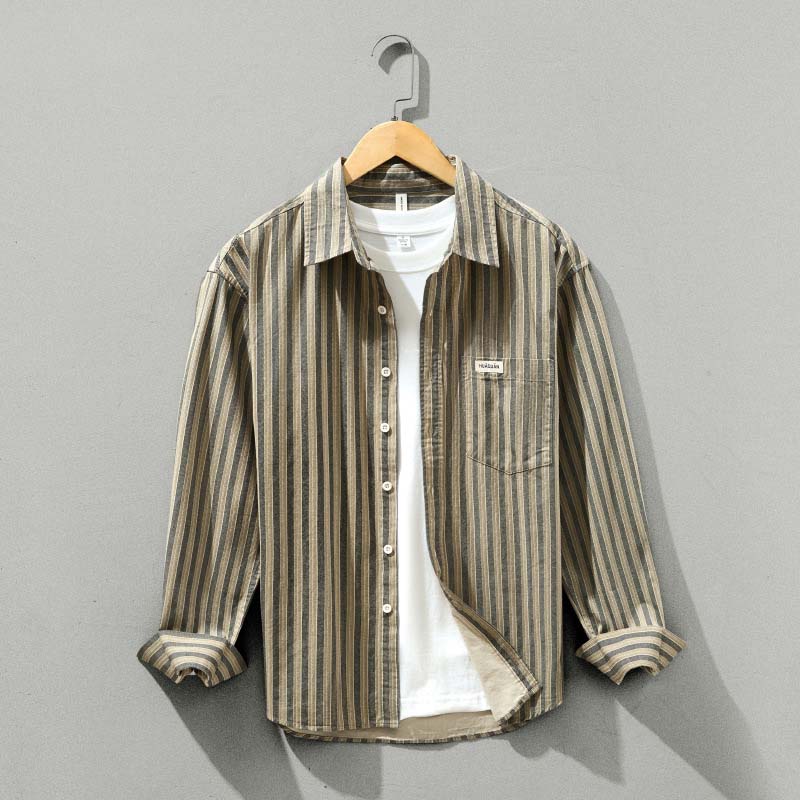Aldren Striped Organic Cotton Shirt