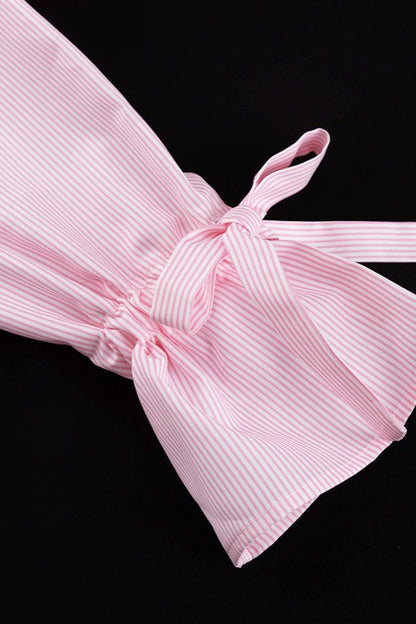MAYFAIR Riviera — Striped Ruffle Sleeve Blouse