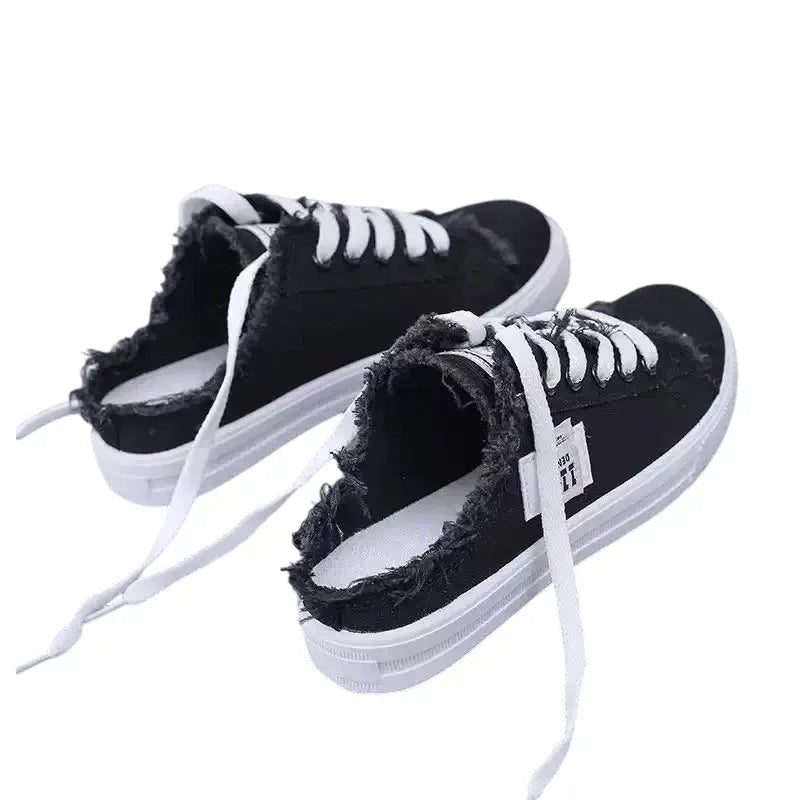 MAYFAIR Frayed Denim Mule Sneakers