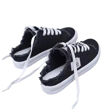 MAYFAIR Frayed Denim Mule Sneakers