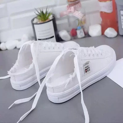 MAYFAIR Frayed Denim Mule Sneakers