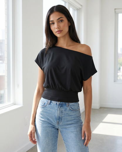 MAYFAIR Blouson Off-Shoulder Top