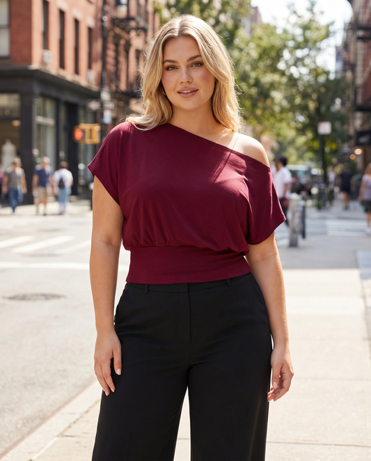 MAYFAIR Blouson Off-Shoulder Top